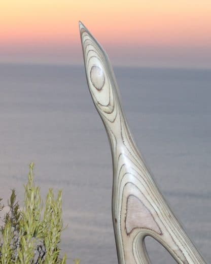 Detalle escultura en atardecer de Ibiza